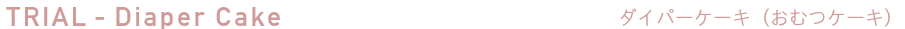 体験レッスンダイパーケーキ（おむつケーキ）